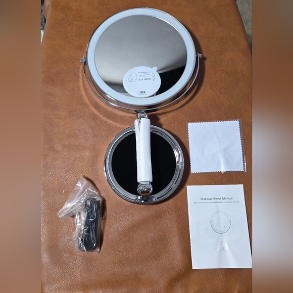 Other - 9" led makeup mirror double sided magnifying